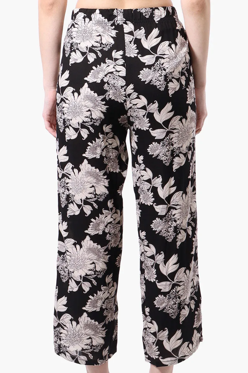 Beechers Brook Floral Tie Waist Cropped Pants - Black sold by Fairweather product image thumbnail 3