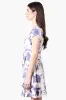 Beechers Brook Floral Belted Crossover Day Dress - White sold by Fairweather