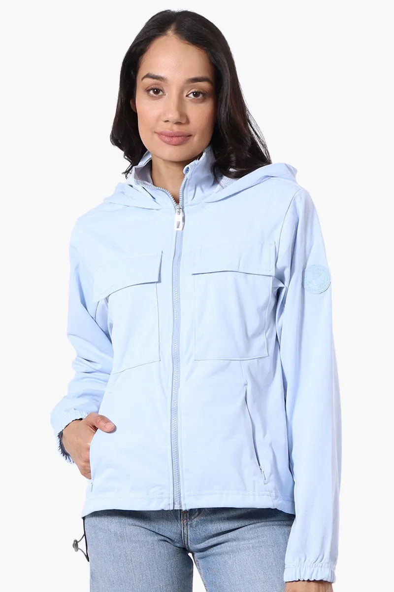 Canada Weather Gear Hooded 4 Pocket Zip Up Lightweight Jacket - Blue sold by Fairweather