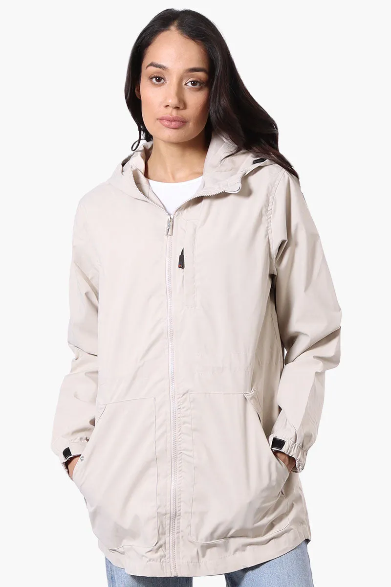 Canada Weather Gear Coated Microfiber Hooded Lightweight Jacket - Cream sold by Fairweather
