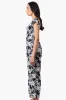 International INC Company Floral Smocked Square Neck Jumpsuit - Navy sold by Fairweather