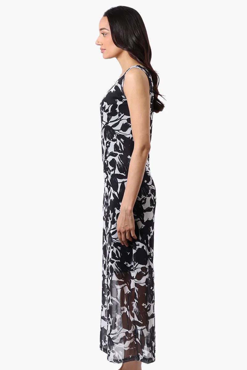 Stylexchange Floral Sheer Maxi Dress - Grey sold by Fairweather product image thumbnail 2