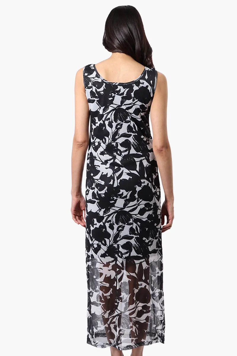 Stylexchange Floral Sheer Maxi Dress - Grey sold by Fairweather product image thumbnail 3
