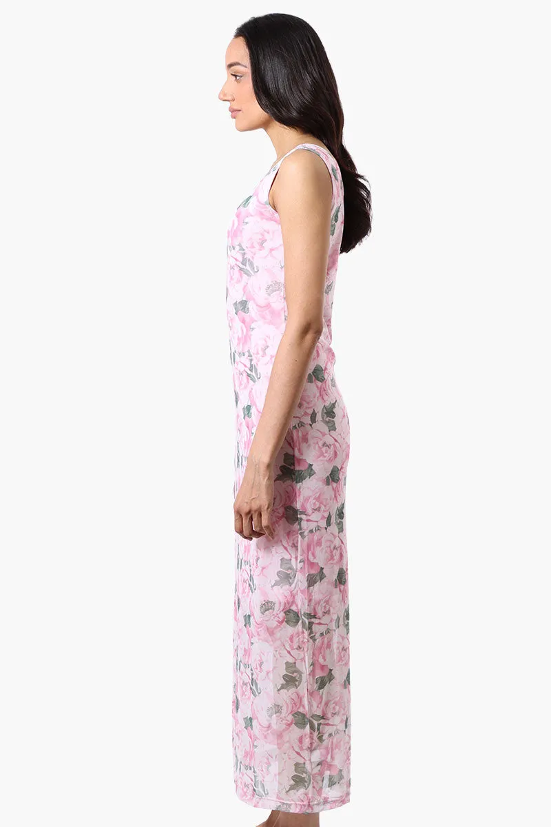 Stylexchange Floral Sheer Maxi Dress - Pink sold by Fairweather product image thumbnail 2