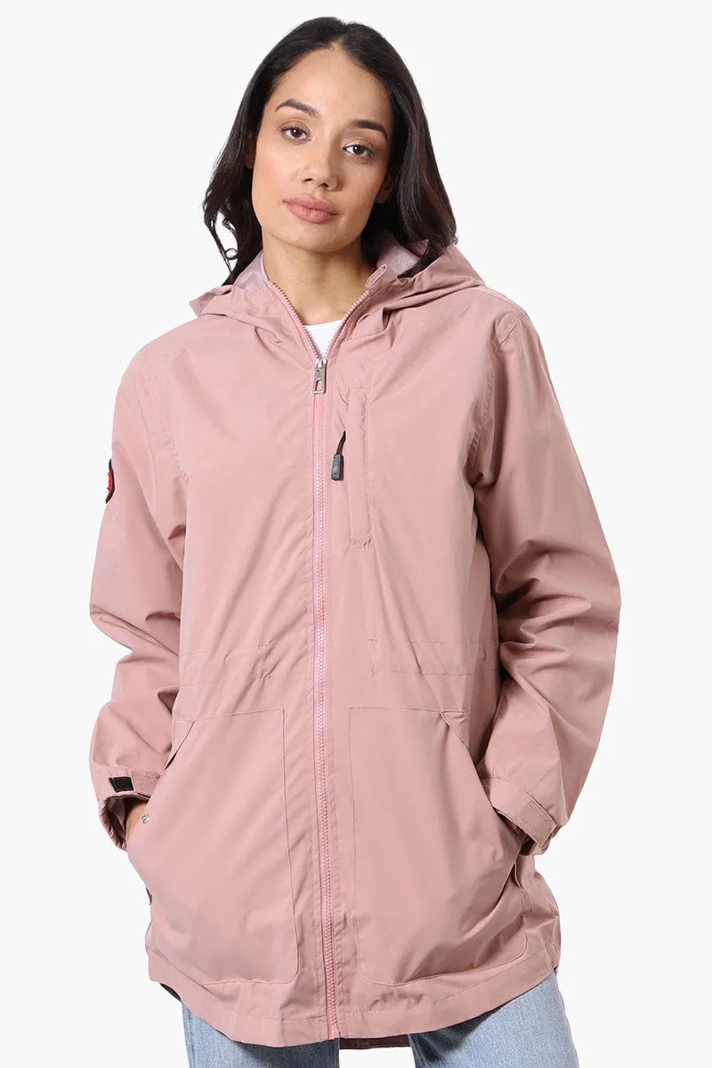 Canada Weather Gear Coated Microfiber Hooded Lightweight Jacket - Pink sold by Fairweather