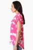 Majora Floral Camp Collar Button Up Shirt - Pink sold by Fairweather