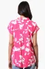Majora Floral Camp Collar Button Up Shirt - Pink sold by Fairweather