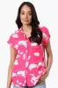 Majora Floral Camp Collar Button Up Shirt - Pink sold by Fairweather