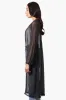 Stylexchange Polka Dot Long Sleeve Sheer Duster Cardigan - Black sold by Fairweather