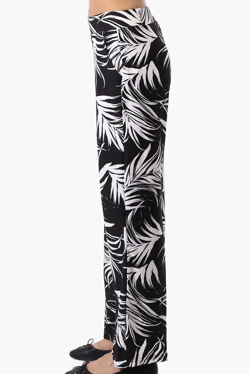 Beechers Brook Leaf Print Wide leg Pants - Black sold by Fairweather product image thumbnail 2