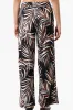 Beechers Brook Leaf Print Wide leg Pants - Black sold by Fairweather