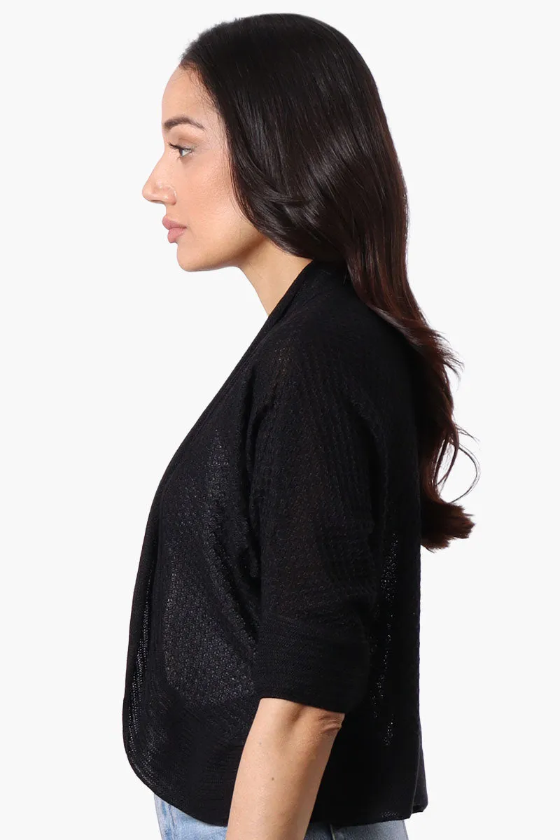 Beechers Brook 3/4 Sleeve Open Shrug Cardigan - Black sold by Fairweather product image thumbnail 2