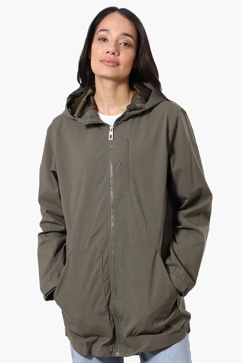 Canada Weather Gear Coated Microfiber Hooded Lightweight Jacket - Olive sold by Fairweather