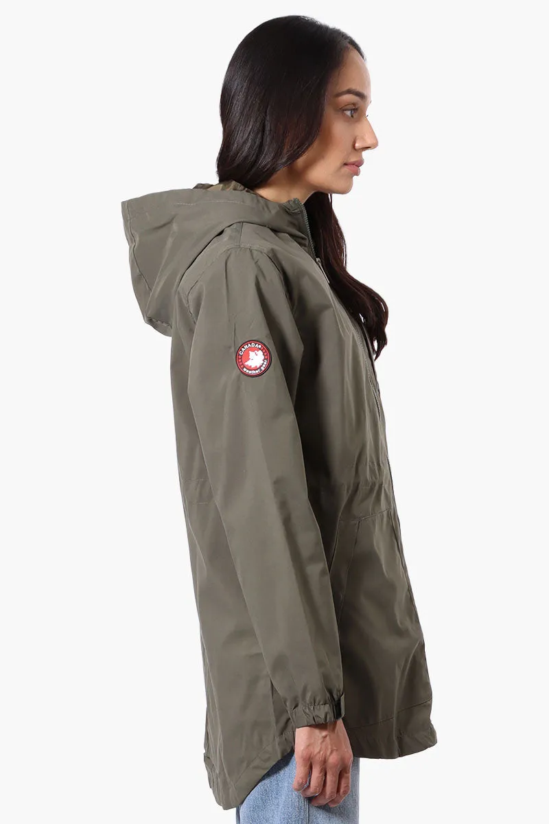 Canada Weather Gear Coated Microfiber Hooded Lightweight Jacket - Olive sold by Fairweather product image thumbnail 2