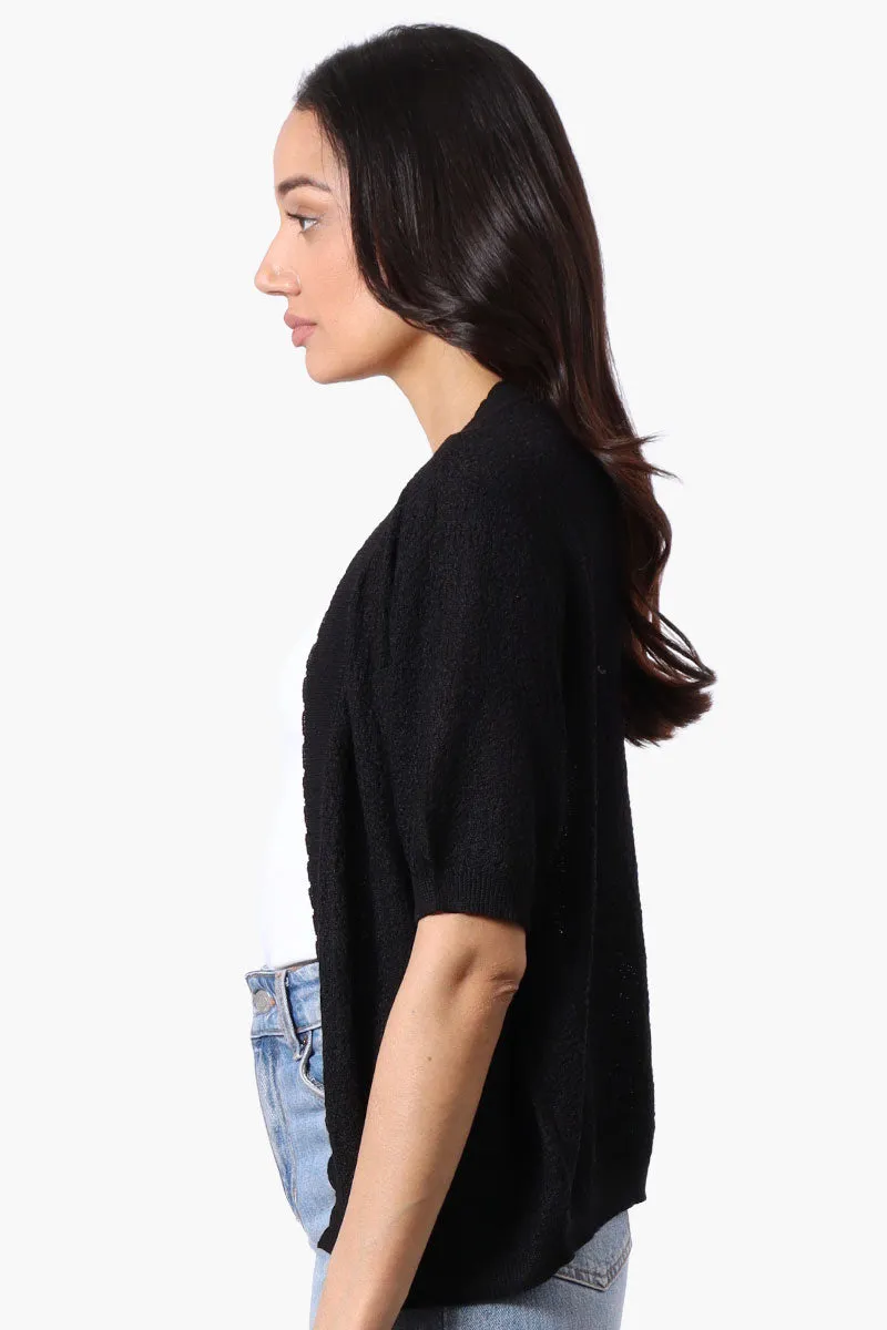 Beechers Brook Textured Open Shrug Cardigan - Black sold by Fairweather product image thumbnail 2