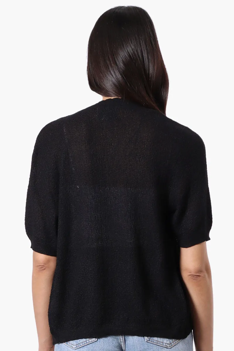 Beechers Brook Textured Open Shrug Cardigan - Black sold by Fairweather product image thumbnail 3