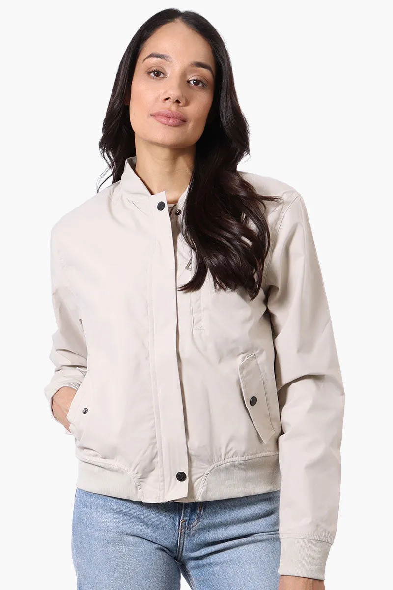 Canada Weather Gear Basic Zip Up Bomber Lightweight Jacket - Cream sold by Fairweather