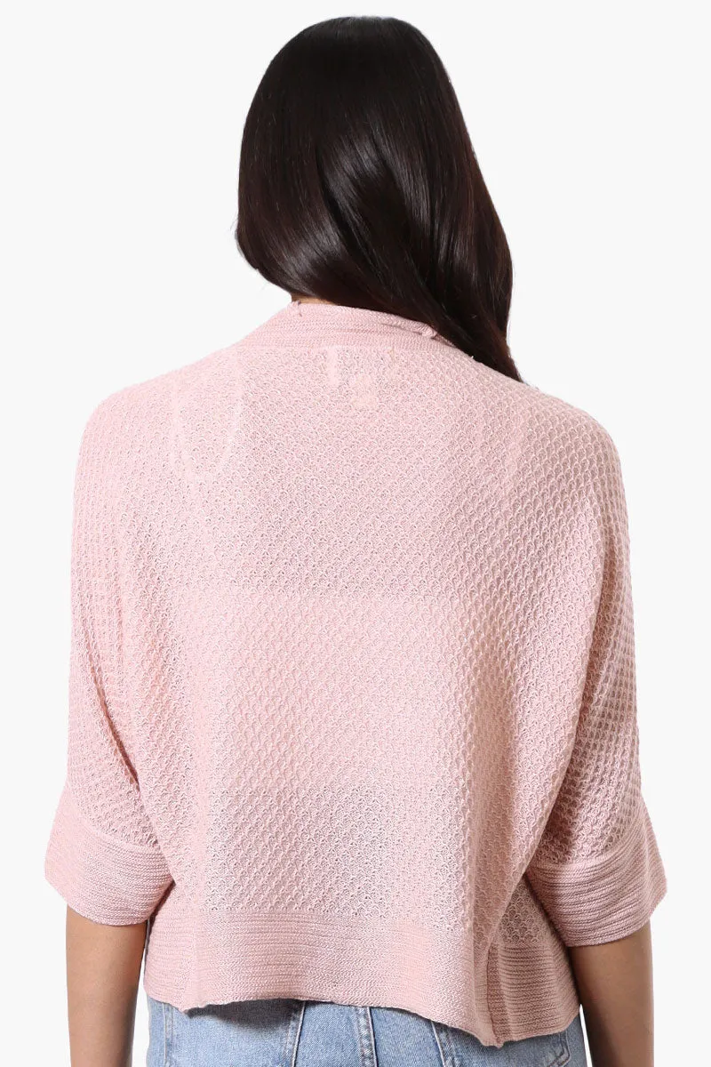 Beechers Brook 3/4 Sleeve Open Shrug Cardigan - Pink sold by Fairweather product image thumbnail 3