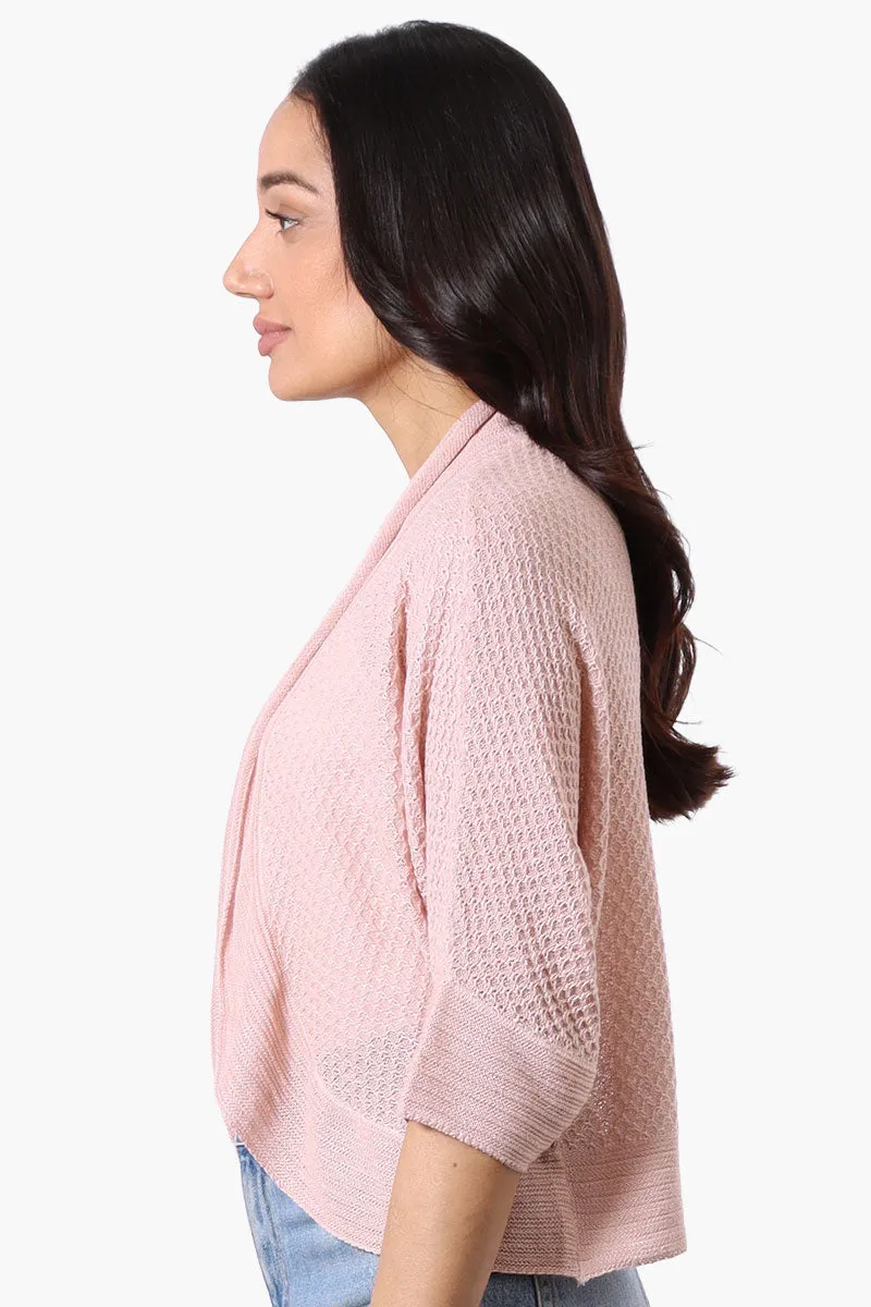 Beechers Brook 3/4 Sleeve Open Shrug Cardigan - Pink sold by Fairweather product image thumbnail 2