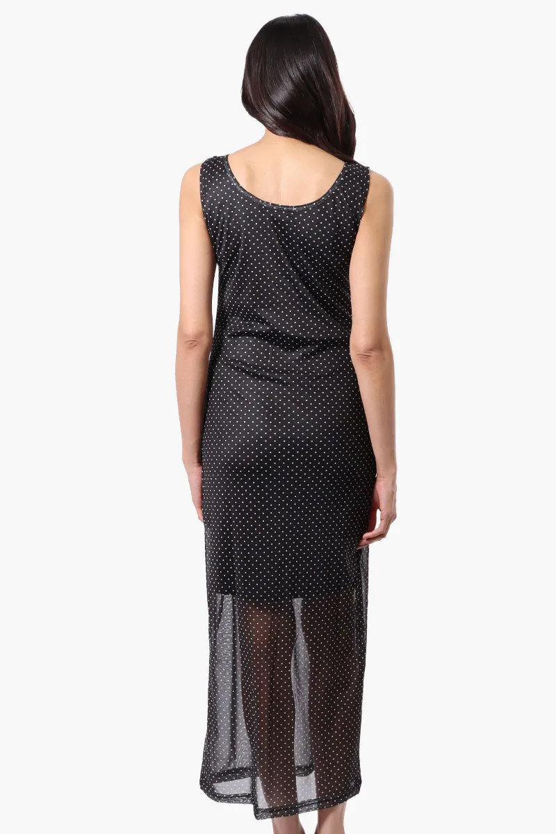 Stylexchange Polka Dot Sheer Maxi Dress - Black sold by Fairweather product image thumbnail 3