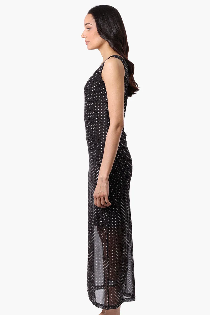Stylexchange Polka Dot Sheer Maxi Dress - Black sold by Fairweather product image thumbnail 2