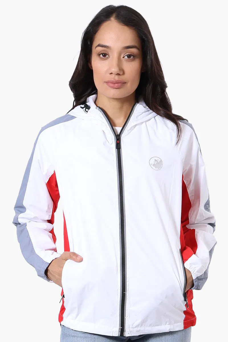 Canada Weather Gear Logo Print Sleeve Ripstop Lightweight Jacket - White sold by Fairweather