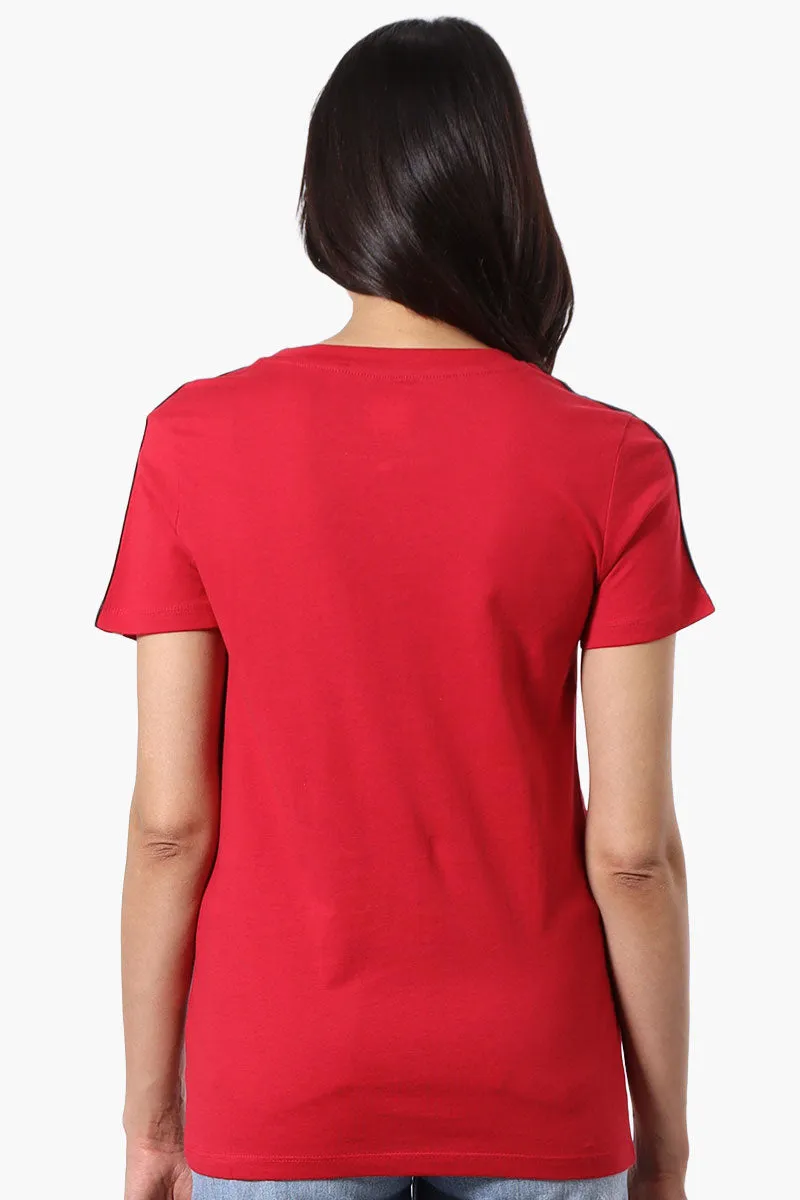 Canada Weather Gear 67 Print Stripe Detail Tee - Red sold by Fairweather product image thumbnail 3