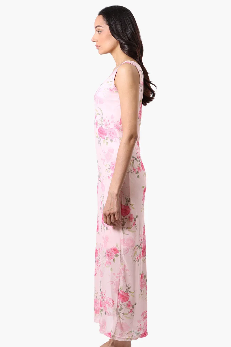 Stylexchange Floral Sheer Maxi Dress - Pink sold by Fairweather product image thumbnail 2