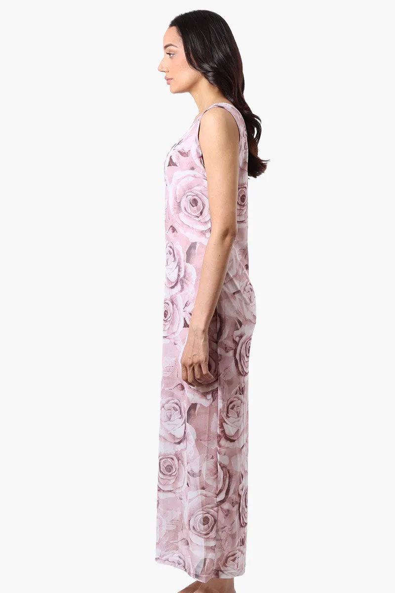 Stylexchange Floral Sheer Maxi Dress - Pink sold by Fairweather product image thumbnail 2