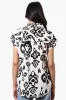 Majora Patterned Camp Collar Button Up Shirt - Cream sold by Fairweather