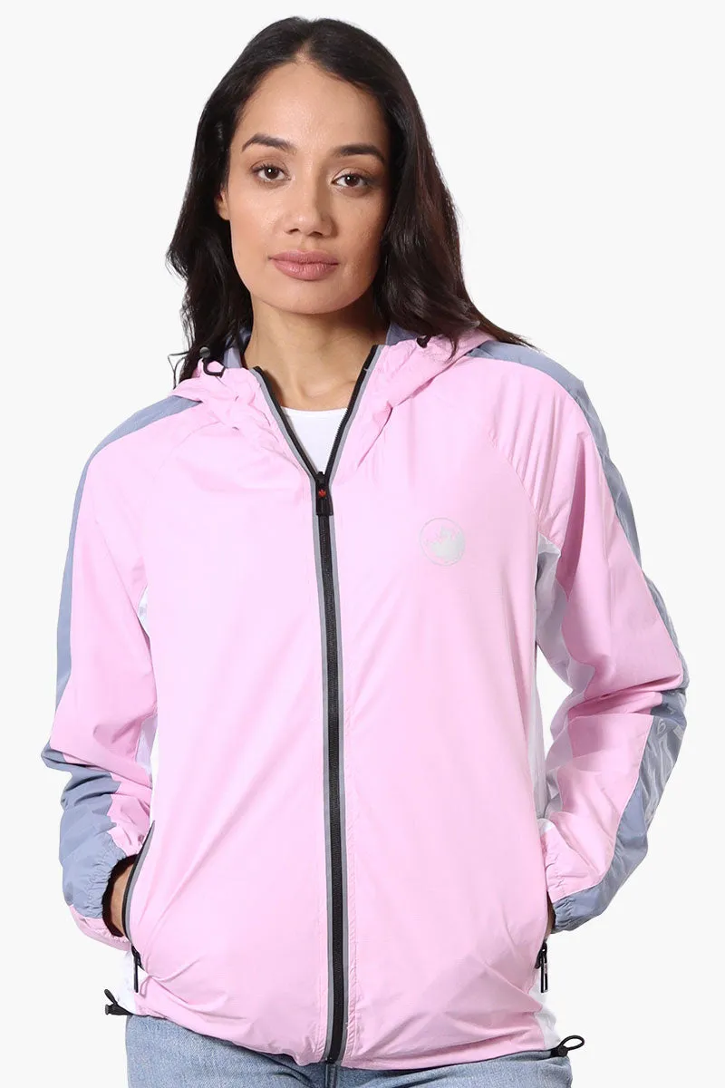 Canada Weather Gear Logo Print Sleeve Ripstop Lightweight Jacket - Pink sold by Fairweather