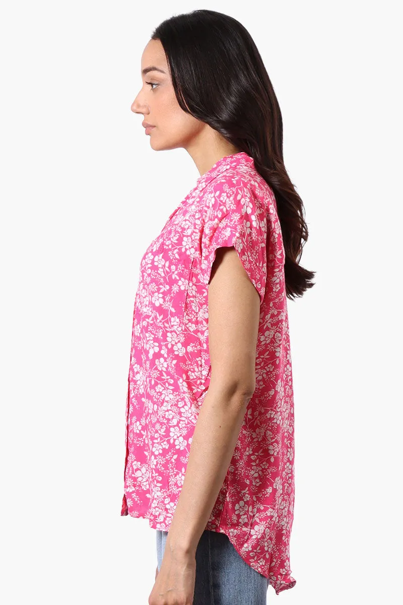 Majora Floral Camp Collar Button Up Shirt - Pink sold by Fairweather product image thumbnail 2
