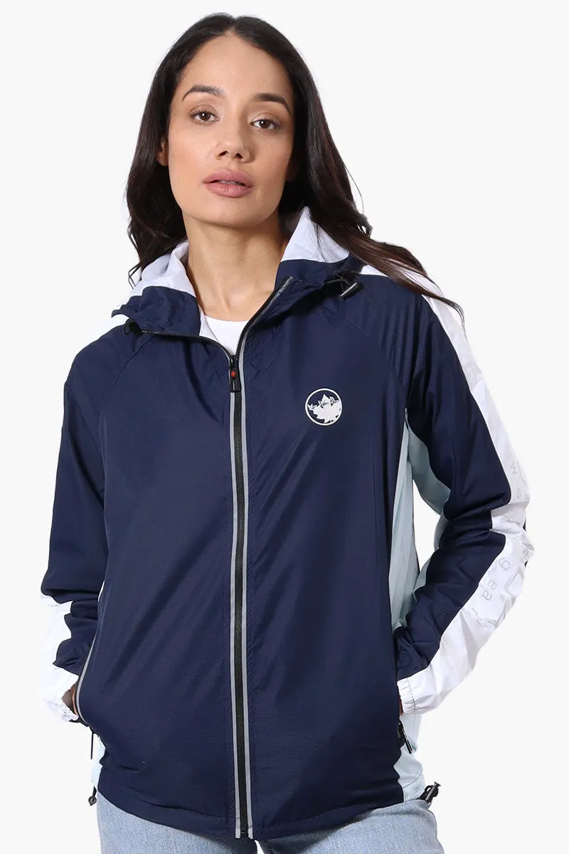 Canada Weather Gear Logo Print Sleeve Ripstop Lightweight Jacket - Navy sold by Fairweather