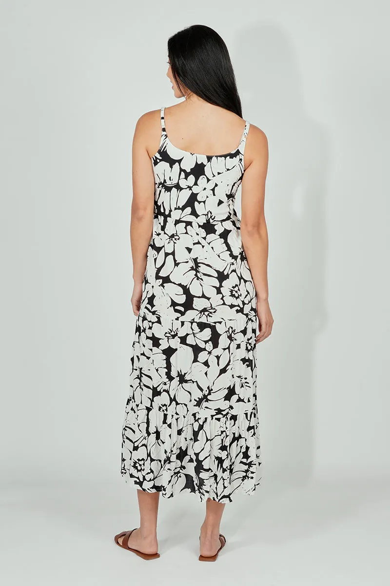 International INC Company Floral Tiered Maxi Dress - Black sold by Fairweather product image thumbnail 3