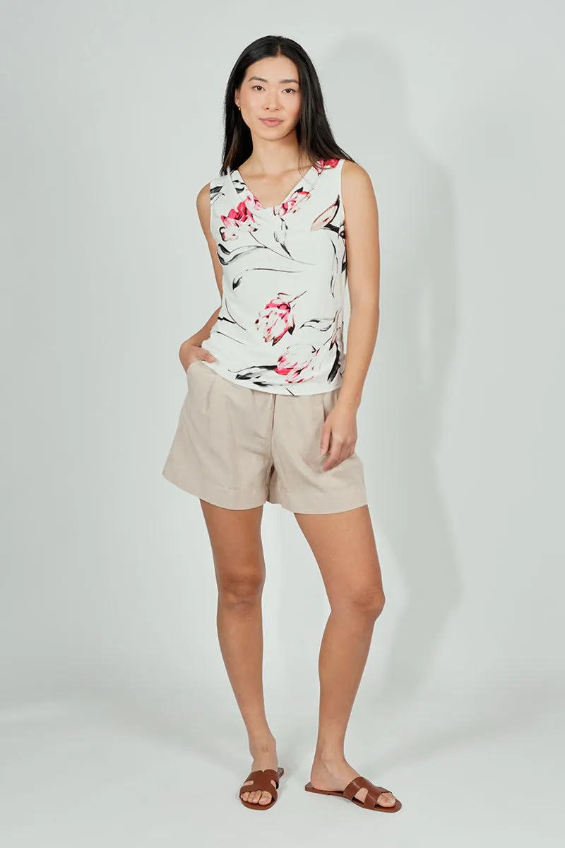 Beechers Brook Floral Cowl Neck Tank Top - White sold by Fairweather product image thumbnail 5