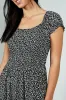 Beechers Brook Floral Short Sleeve Tiered Midi Dress - Black sold by Fairweather