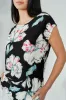 Beechers Brook Floral Circle Neck Tee - Black sold by Fairweather