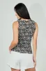 Beechers Brook Floral Cinched Collar Tank Top - Black sold by Fairweather