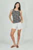 Beechers Brook Floral Cinched Collar Tank Top - Black sold by Fairweather