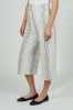 Beechers Brook Dotted Pattern Fold Over Cropped Pants - White sold by Fairweather