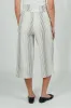 Beechers Brook Dotted Pattern Fold Over Cropped Pants - White sold by Fairweather