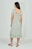 Beechers Brook Floral Short Sleeve Tiered Midi Dress - Olive sold by Fairweather