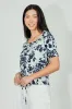 International INC Company Floral Drawstring Detail Tee - Blue sold by Fairweather