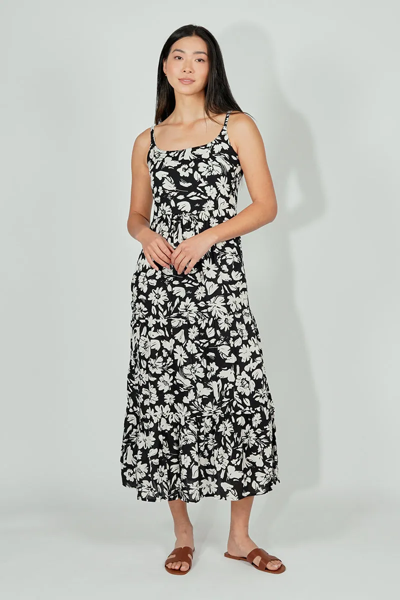 International INC Company Floral Tiered Maxi Dress - Black sold by Fairweather product image thumbnail 5