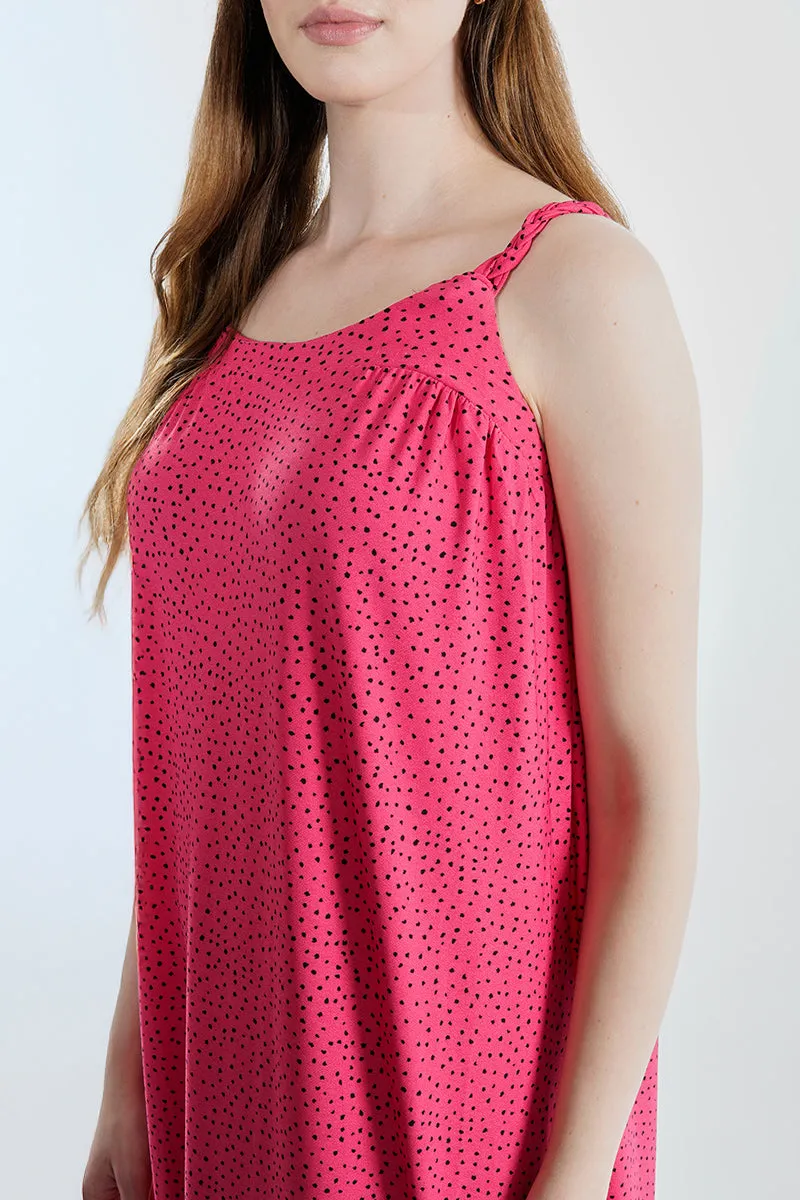 Beechers Brook Patterned Tiered Midi Dress - Pink sold by Fairweather product image thumbnail 4