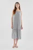 Beechers Brook Patterned Tiered Midi Dress - Black sold by Fairweather