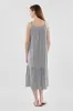 Beechers Brook Patterned Tiered Midi Dress - Black sold by Fairweather