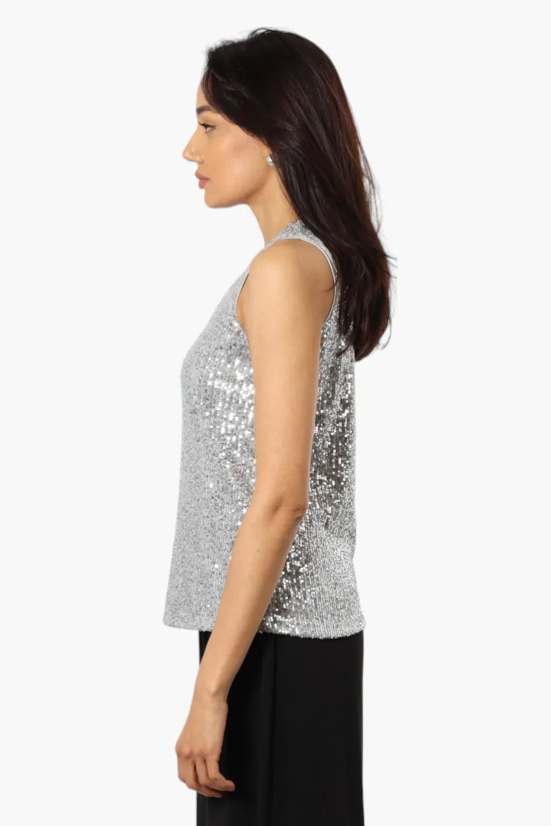 Limite Sequin Tank Top - Grey sold by Fairweather product image thumbnail 3
