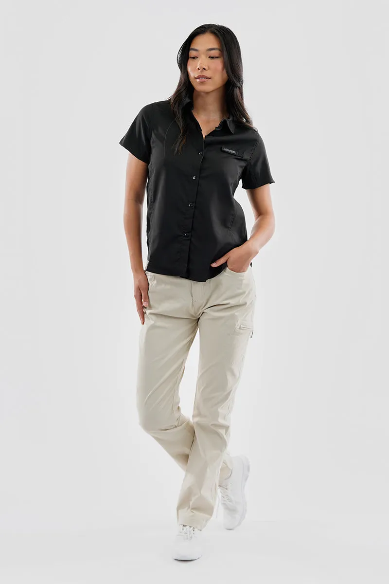 Canada Weather Gear Solid Short Sleeve Button Up Shirt - Black sold by Fairweather product image thumbnail 5