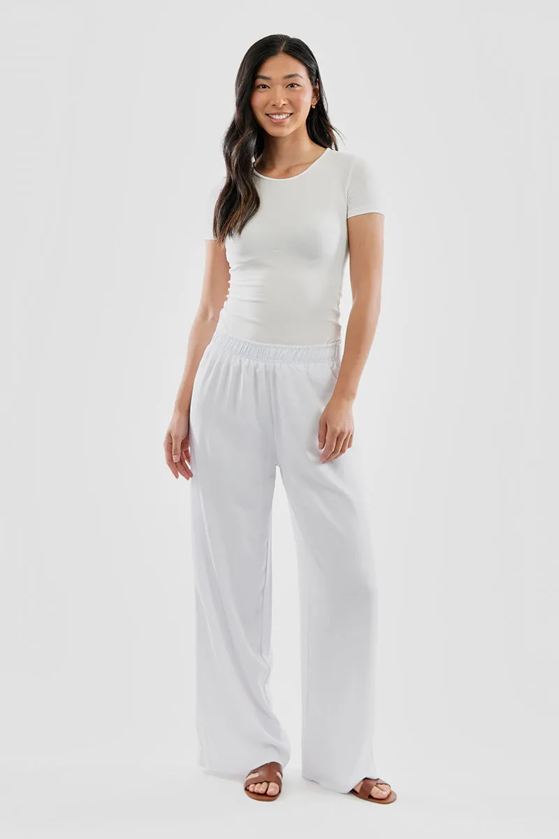 Stylexchange Vintage Solid Basic Palazzo Pants - White sold by Fairweather product image thumbnail 5